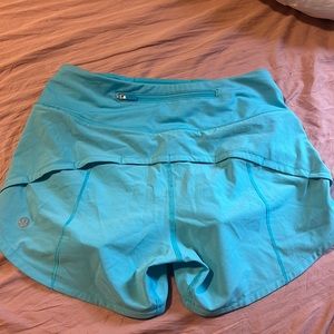 Aqua lululemon women’s shorts